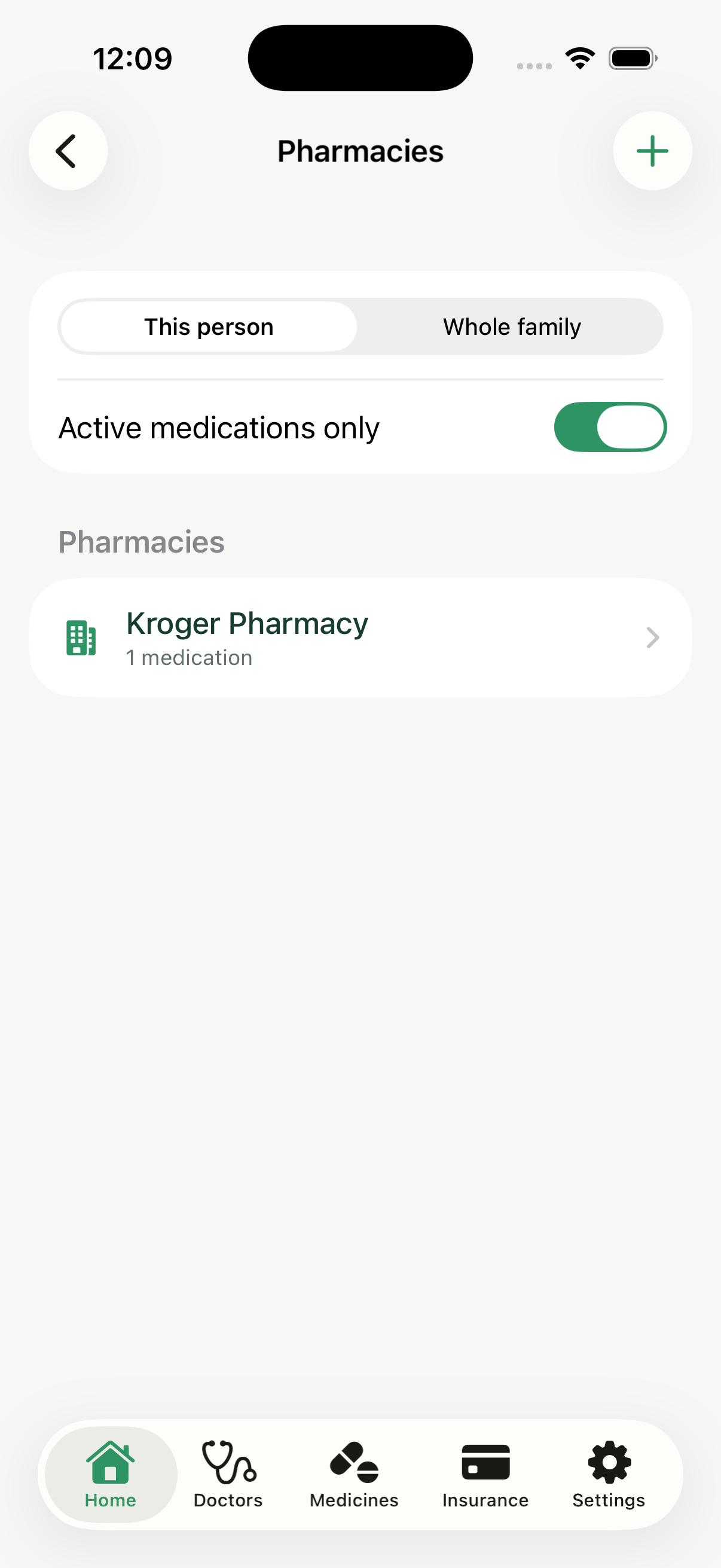 Caregram Pharmacies screen